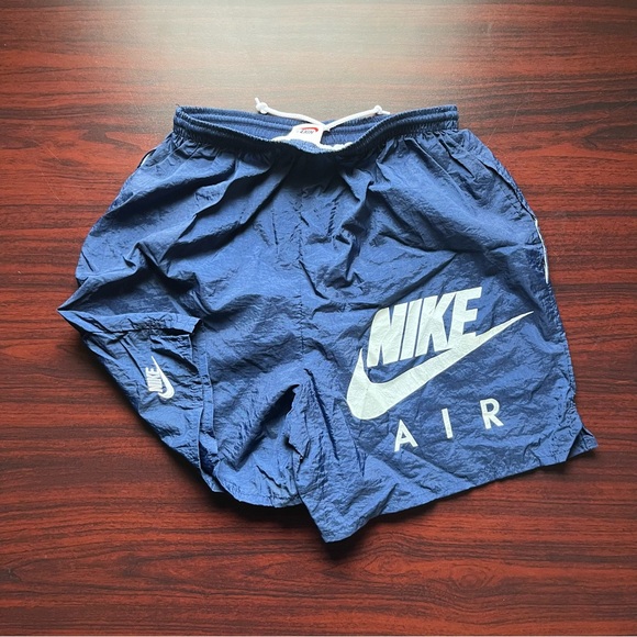 Nike Other - Vintage Nike Shorts Nylon Netted Navy Blue Drawstrings Pockets Men’s Small